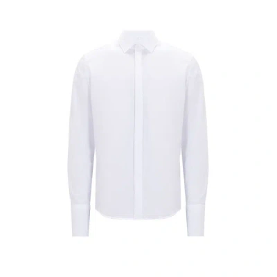 Seidensticker Button Down Long-sleeve Cotton Shirt In White