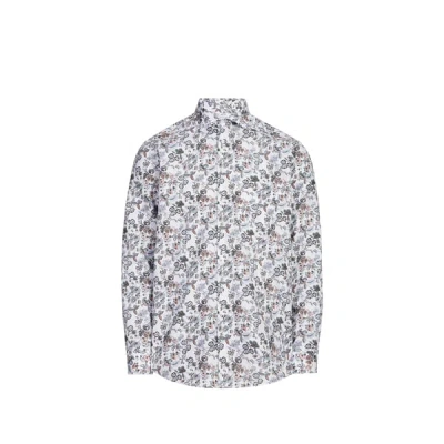 Seidensticker Chemise À Fleurs En Coton In Blanc