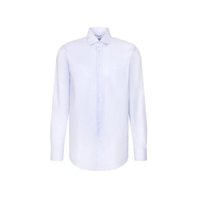 Seidensticker Chemise À Motif En Coton In Blue