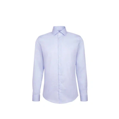 Seidensticker Chemise Rayée Slim En Coton In Blue