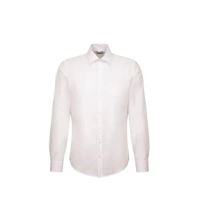 Seidensticker Chemise Slim En Coton In Blanc