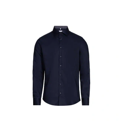 Seidensticker Chemise Slim En Coton In Bleu