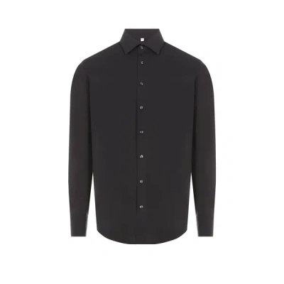 Seidensticker Chemise Slim En Coton In Noir