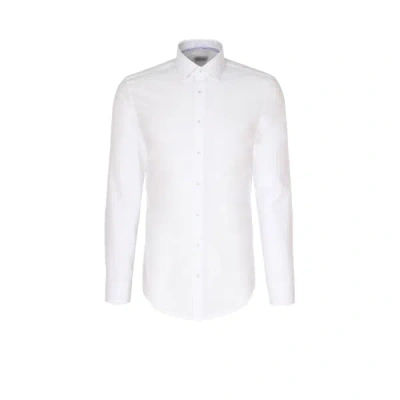 Seidensticker Cotton Poplin Shirt In White
