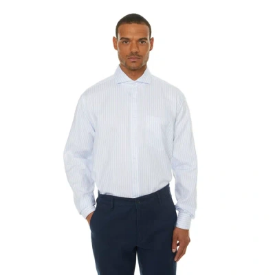 Seidensticker Striped Cotton Shirt In Blue