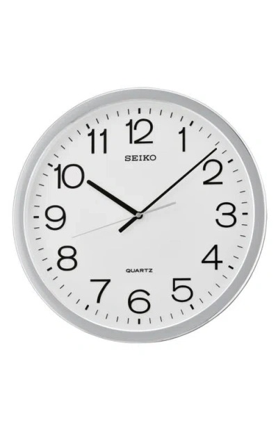 Seiko 12in. Office Classic Numbered Wall Clock In Silver