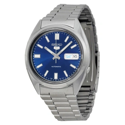 Seiko 5 Automatic Blue Dial Men's Watch Snxs77j1 In Metallic