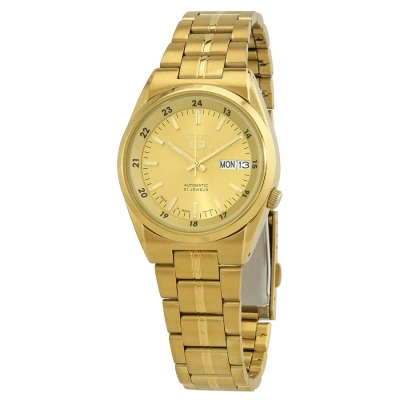 Seiko 5 Automatic Gold Dial Men's Watch Snk574j1 In Gold / Gold Tone / Yellow