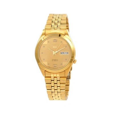 Seiko 5 Automatic Gold Dial Men's Watch Snkc12j1 In Gold / Gold Tone / Yellow