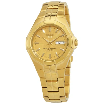 Seiko 5 Automatic Gold Dial Men's Watch Snze32 In Gold / Gold Tone / Yellow