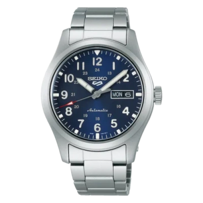 Pre-owned Seiko 5 Automatic Mechanical Watch Blue Dial Srpg29k1 Usus