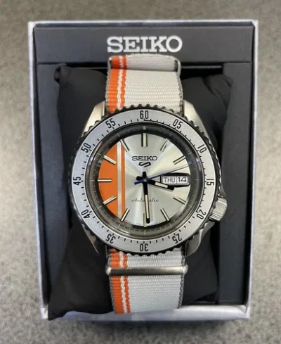 Pre-owned Seiko 5 Automatic Men's Nylon Band Watch Srpk73 Made In Japan With Tag