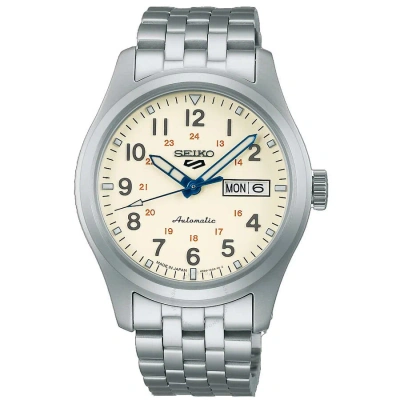 Seiko 5 Automatic Men's Watch Srpk41k1 In Beige / Blue