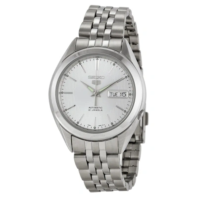 Seiko 5 Automatic Silver Dial Men's Watch Snkl15 In Silver / Skeleton