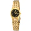Seiko 5 Black Dial Watch In Gold