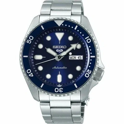 Pre-owned Seiko 5 Gents Automatic Divers Style Sports Watch Srpd51k1 Smurf Blue Dial