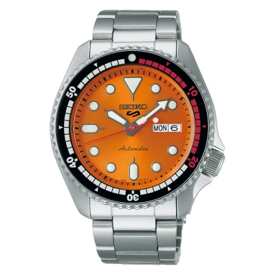 Pre-owned Seiko 5 Limited Edition 55th Anniversary Orange Dial 42.5mm Day Date Srpk07