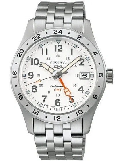 Pre-owned Seiko 5 Sbsc009 Field Sports Gmt Mechanical Automatic Watch Usus