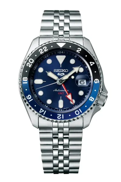 Pre-owned Seiko 5 Skx Sports Gmt Series S. Steel Jubilee Band Automatic Men's Watch Ssk003