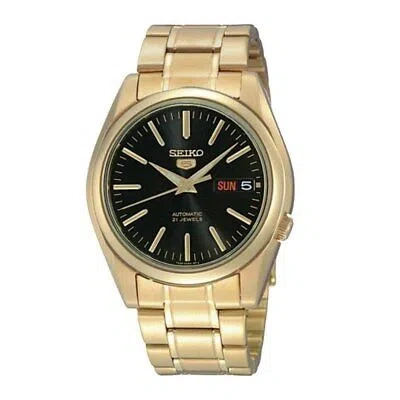 Pre-owned Seiko 5 Snkl50 Men's Automatic Watch Analog 37mm Case Gold Tone Band