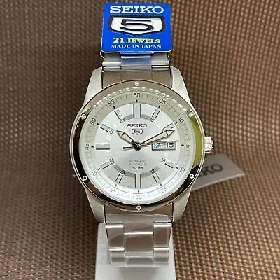 Pre-owned Seiko 5 Snkn09j1 Automatic Made In Japan Stainless Steel Men's Casual Watch