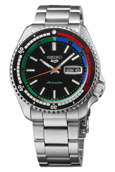 Pre-owned Seiko 5 Special Edition 55th Anniversary Black Dial 42.5mm Day Date Srpk13