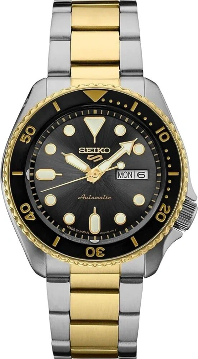 Pre-owned Seiko 5 Sport Automatic 38mm Two-tone Steel Bracelet Men's Watch Srpk22