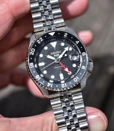 Pre-owned Seiko 5 Sport Gmt Ssk001 Automatic Men's Watch Steel Bracelet Jubilee, Brand