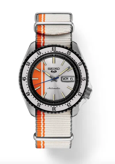 Pre-owned Seiko 5 Sport Srpk73 U.s Special Creation Steel 42.5 Nylon Automatic Men's Watch