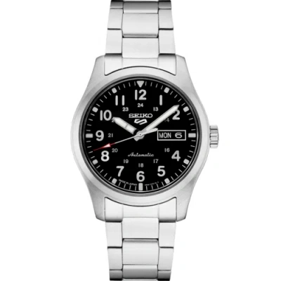 Pre-owned Seiko 5 Sports 24-jewel Automatic Black Dial Ss Bracelet Srpg27 Men's Watch