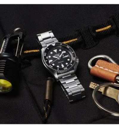 Pre-owned Seiko 5 Sports 42.5 Mm Automatic Stainless Steel Black Dial Watch - Srpd55k1??