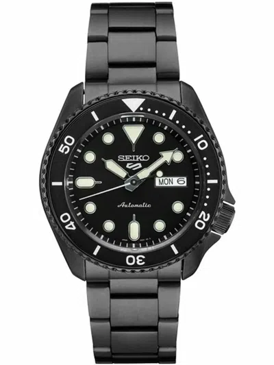 Pre-owned Seiko 5 Sports 42.5 Mm Black Dial Men's Watch Srpd65
