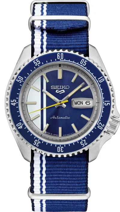 Pre-owned Seiko 5 Sports 42.5 Mm Blue Dial Men's Watch Srpk69