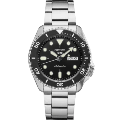 Pre-owned Seiko 5 Sports Automatic Black Dial Analogue Men's Watch Srpd55k1 / Sbsa005us