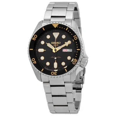 Pre-owned Seiko 5 Sports Automatic Black Dial Men's Watch Srpd57k1