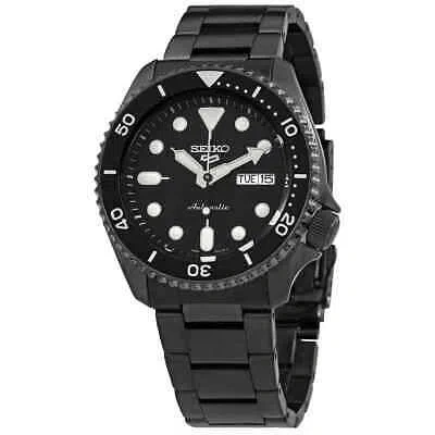 Pre-owned Seiko 5 Sports Automatic Black Dial Men's Watch Srpd65k1