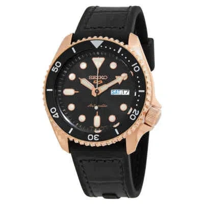 Pre-owned Seiko 5 Sports Automatic Black Dial Men's Watch Srpd76k1