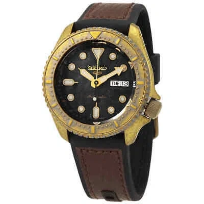 Pre-owned Seiko 5 Sports Automatic Black Dial Men's Watch Srpe80k1