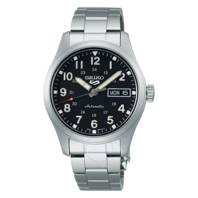 Seiko 5 Sports Automatic Black Dial Unisex Watch Srpj81 In Metallic