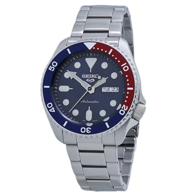 Seiko 5 Sports Automatic Blue Dial Pepsi Bezel Men's Watch Srpd53k1 In Red   / Blue
