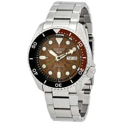 Pre-owned Seiko 5 Sports Automatic Brown Dial Men's Watch Srpj47