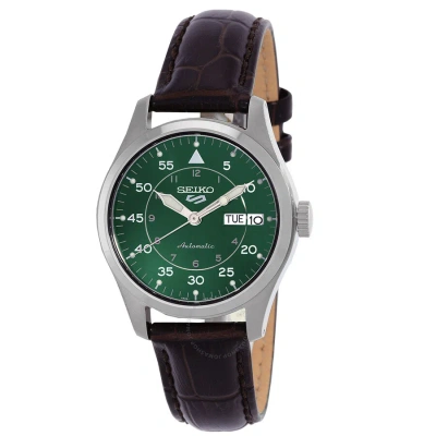 Seiko 5 Sports Automatic Green Dial Men's Watch Srpj89k1 In Black