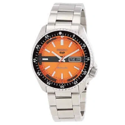 Pre-owned Seiko 5 Sports Automatic Orange Dial Men's Watch Srpk11