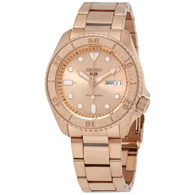 Seiko 5 Sports Automatic Rose Gold Dial Men's Watch Srpe72 In Pink/rose Gold Tone/gold Tone