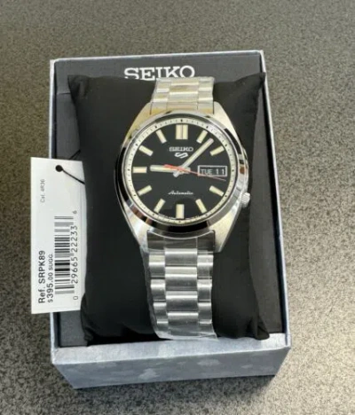 Pre-owned Seiko 5 Sports Automatic Snxs Series Classic Black Dial Watch Srpk89 Japan