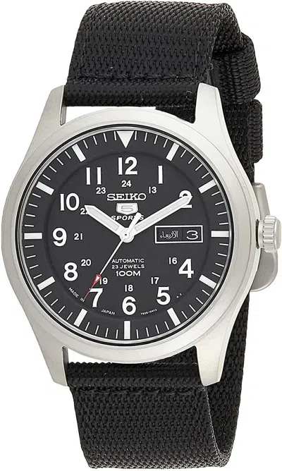 Pre-owned Seiko 5 Sports Automatic Snzg15j1 Snzg15 Snzg15j Stainless Steele Day Date Glow