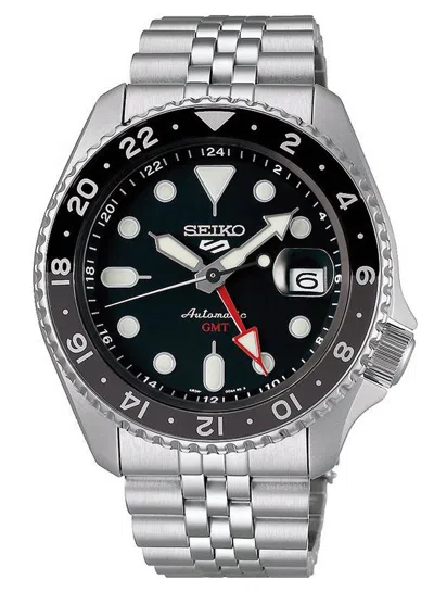 Pre-owned Seiko 5 Sports ‘black Grape' Gmt Skx Re-interpretation Men's Watch Ssk001k1
