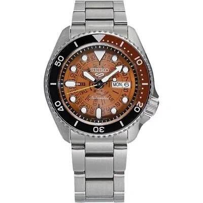 Pre-owned Seiko 5 Sports Blood Red Skeleton Style Gents Automatic Watch Srpj47 With Box