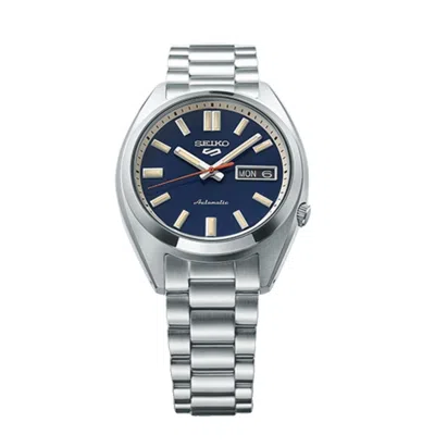 Pre-owned Seiko 5 Sports Blue Dial Srpk87 Series Stainless Men's Watch