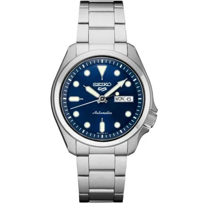 Pre-owned Seiko 5 Sports Blue Men's Watch Srpe53 Made In Japan